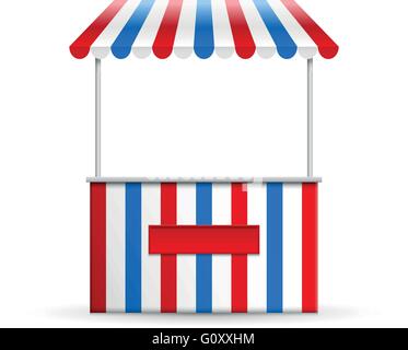 Vector illustration of a stall. Stock Vector