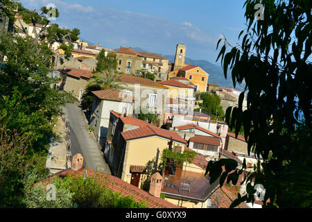 Pollica is a small village over the sea in Cilento, in the south of Italy. The origin is old, the way of life make known it. Stock Photo