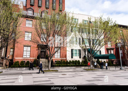 Lee House and Blair House, part of the President's Guest House, Pennsylvania Avenue, Washington DC Stock Photo