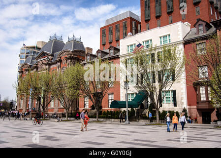 Lee House and Blair House, part of the President's Guest House, Pennsylvania Avenue, Washington DC Stock Photo