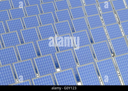 Solar Panels, 3D rendering isolated on white background Stock Photo