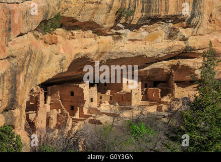 spruce tree house cliff dwelling at mesa verde national park, colorado Stock Photo