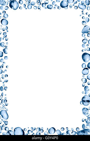 Nice picture frame made from lot of water drops Stock Photo