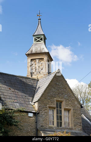 The clock tower in Eastleach Turville, Cotswolds, Gloucestershire, England Stock Photo