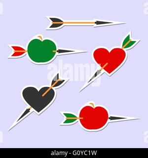 Arrow hits the target Stock Vector