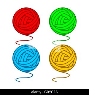 Balls of yarn Stock Vector