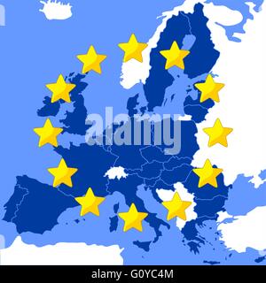 Map of the European Union Stock Vector