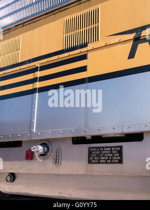 Rio Grande F9 diesel engine No. 5771, Colorado Railroad Museum, Golden, Colorado. Stock Photo