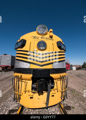 Rio Grande F9 diesel engine No. 5771, Colorado Railroad Museum, Golden, Colorado. Stock Photo