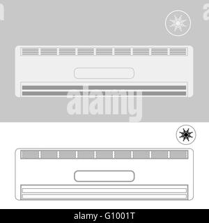 Wall-mounted Air Conditioner. Stock Vector