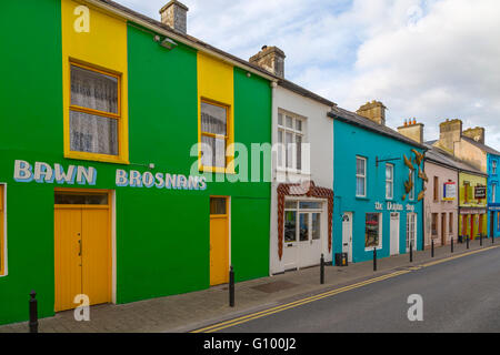 Colorful architecture in Dingle Town, Dingle Peninsula, County Kerry, Republic of Ireland. Stock Photo
