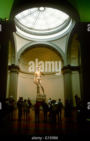 Statue of David by Michelangelo in the Galeria dell Accademia, Florence, Tuscany, Italy Stock Photo