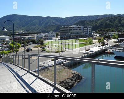 The foreshore and Harbour at Picton, South Island, New Zealand Stock Photo