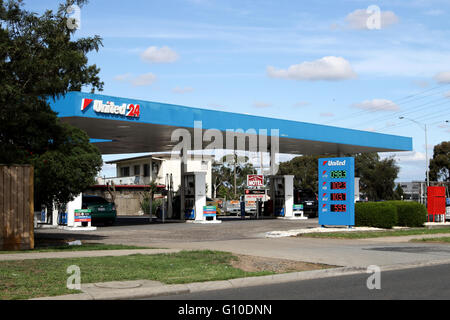 United Petrol station - Australian independent chain of service station Stock Photo