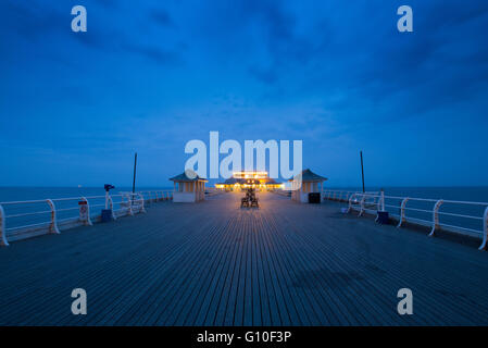 Cromer Pier, at sunset, Norfolk Stock Photo