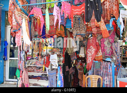 Colorful outdoor shop within the Christian Quarter in Jerusalem, Israel.  Also known as the Muristan. Stock Photo