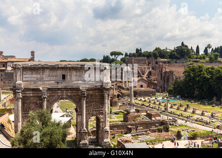 View of the ancient rome ruins near colosseum, Italy Stock Photo - Alamy