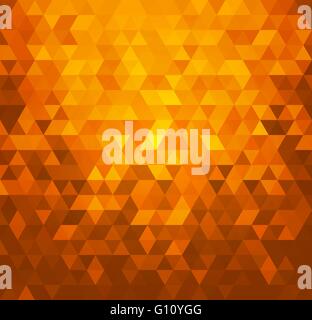 Vector orange Abstract color mosaic background with triangles Stock Vector