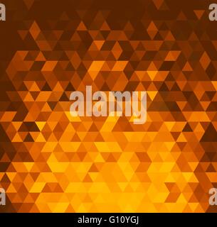 Vector orange Abstract color mosaic background with triangles Stock Vector