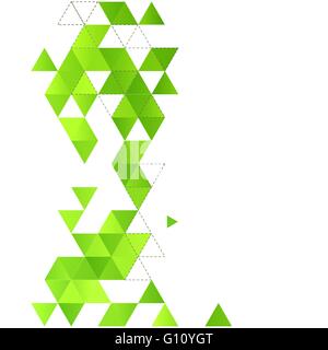 Vector Abstract template background with green triangle. For brochure, cover, flyer design Stock Vector