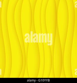 Seamless Wave Pattern. Curved Shapes Background. Regular yellow wave Texture Stock Vector