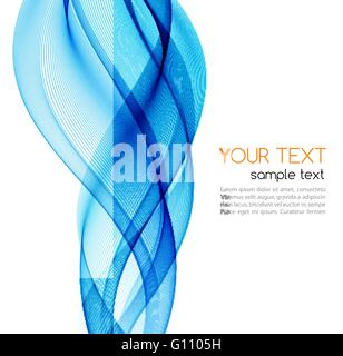 Abstract color blue wave design element. Vector Blue wave background ...