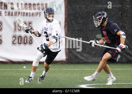 Stevenson-Pincince Field. 6th May, 2016. RI, USA; in action during the NCAA Ivy League Tournament Lacrosse game between Penn Quakers and Yale Bulldogs at Stevenson-Pincince Field. Yale defeated Penn 7-6. Anthony Nesmith/Cal Sport Media/Alamy Live News Stock Photo