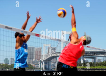 Odaiba Beach, Tokyo, Japan. 4th May, 2016. General view, MAY 4, 2016 - Beach Volleyball : JBV Tour 2016 Tokyo Open at Odaiba Beach, Tokyo, Japan. © AFLO SPORT/Alamy Live News Stock Photo