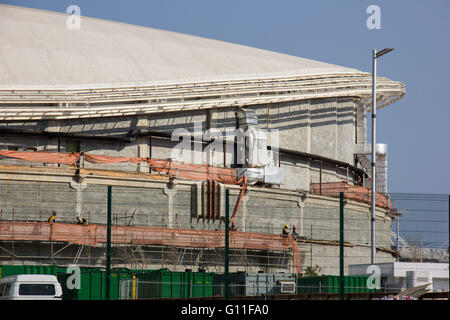 RIO DE JANEIRO, Brazil - 05/06/2016: OLYMPIC SITES - Exterior view of the Olympic Park Rio 2016. In this image you can see the Velodrome. The site also is in the works and images were produced from the outer area of ??the Olympic Park, in the Barra da Tijuca. (Photo: Luiz Souza / FotoArena) Stock Photo