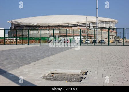 RIO DE JANEIRO, Brazil - 05/06/2016: OLYMPIC SITES - Exterior view of the Olympic Park Rio 2016. In this image you can see the Velodrome. The site also is in the works and images were produced from the outer area of ??the Olympic Park, in the Barra da Tijuca. (Photo: Luiz Souza / FotoArena) Stock Photo