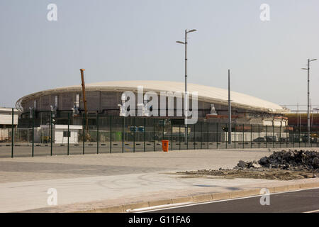 RIO DE JANEIRO, Brazil - 05/06/2016: OLYMPIC SITES - Exterior view of the Olympic Park Rio 2016. In this image you can see the Velodrome. The site also is in the works and images were produced from the outer area of ??the Olympic Park, in the Barra da Tijuca. (Photo: Luiz Souza / FotoArena) Stock Photo