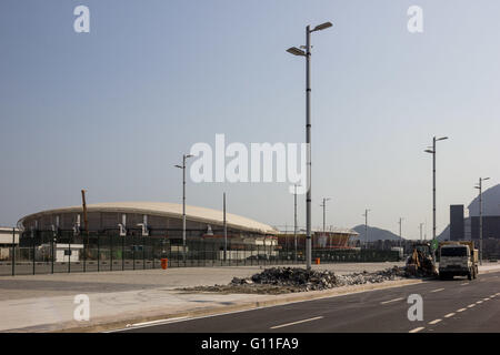 RIO DE JANEIRO, Brazil - 05/06/2016: OLYMPIC SITES - Exterior view of the Olympic Park Rio 2016. In this image you can see the Velodrome. The site also is in the works and images were produced from the outer area of ??the Olympic Park, in the Barra da Tijuca. (Photo: Luiz Souza / FotoArena) Stock Photo