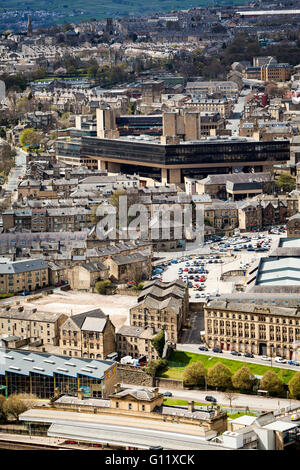 The former Halifax Bank headquarters on Trinity Road, Halifax, Calderdale, West Yorkshire, UK Stock Photo