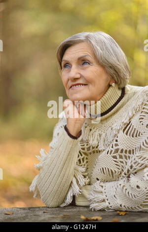 happy old woman Stock Photo