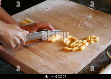 Chef presents freshly made pasta from scratch, Rome, Lazio, Italy Stock Photo