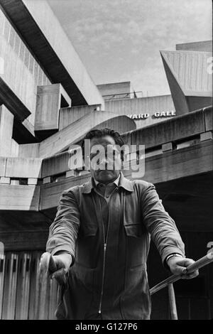 Archive image of photographer Jorge Lewinski, 1921-2008, photographed at the Hayward Gallery, South Bank Centre, London, by Mark Dunn, 1979 Stock Photo