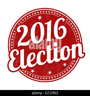 2016 Election grunge rubber stamp on white background, vector illustration Stock Photo