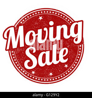 Moving sale grunge rubber stamp on white background, vector illustration Stock Photo