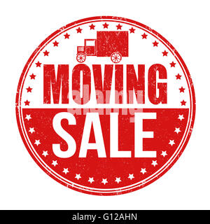 Moving sale grunge rubber stamp on white background, vector illustration Stock Photo