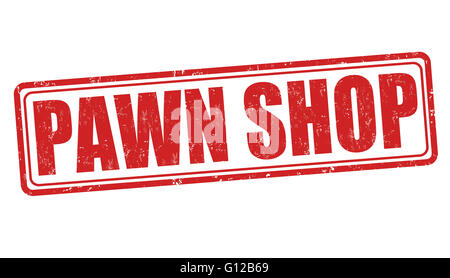 Pawn shop grunge rubber stamp on white background, vector illustration Stock Photo