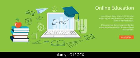 banner for online education site Stock Vector