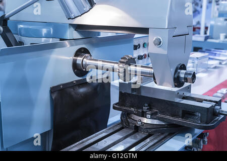 industrial metalworking cutting process by milling cutter Stock Photo