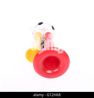 Football soccer triple fan trumpet Stock Photo