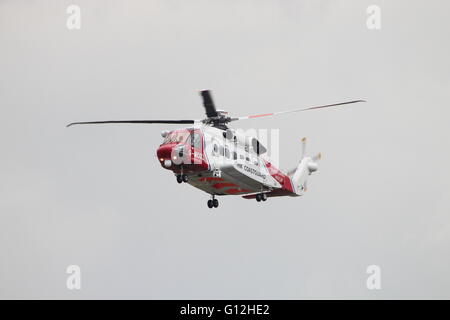 G-MCGL, a Sikorsky S-92A operated by Bristow Helicopters on behalf of HM Coastguard, at Prestwick International Airport. Stock Photo