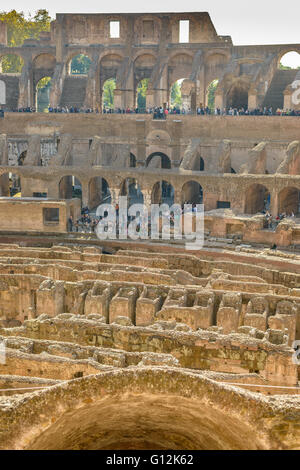 Inside view of the Colosseum in Rome, Italy Stock Photo