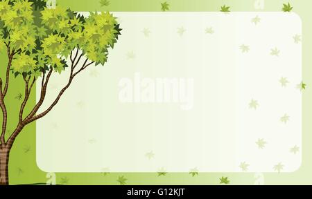 Border frame with nature theme illustration Stock Vector