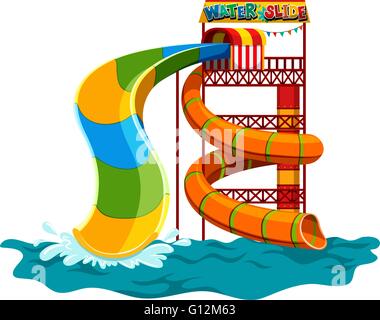 Fun water theme park illustration Stock Vector Image & Art - Alamy