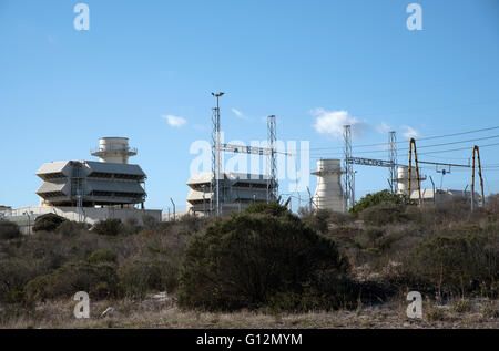 ANKERLIG POWER STATION AT ATLANTIS NORTH OF CAPE TOWN SOUTH AFRICA . One of five gas turbine plants in Southern Africa Stock Photo