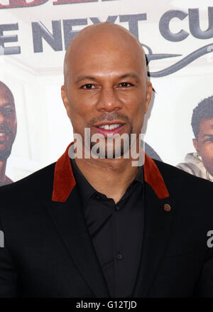 Celebrities attend BARBERSHOP: THE NEXT CUT premiere at TCL Chinese Theatre in Hollywood.  Featuring: Common Where: Los Angeles, California, United States When: 06 Apr 2016 Stock Photo