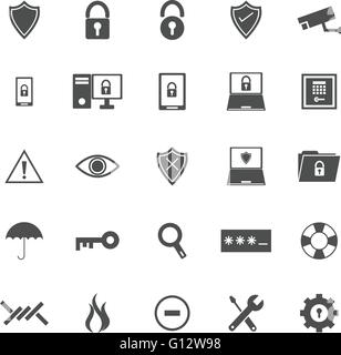 Security icons on white background, stock vector Stock Vector